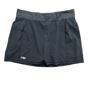 outdoor research black skort pull on mini length workout tennis hiking size M